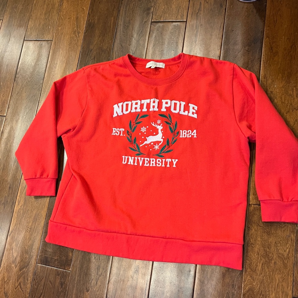 Red North Pole University Sweatshirt